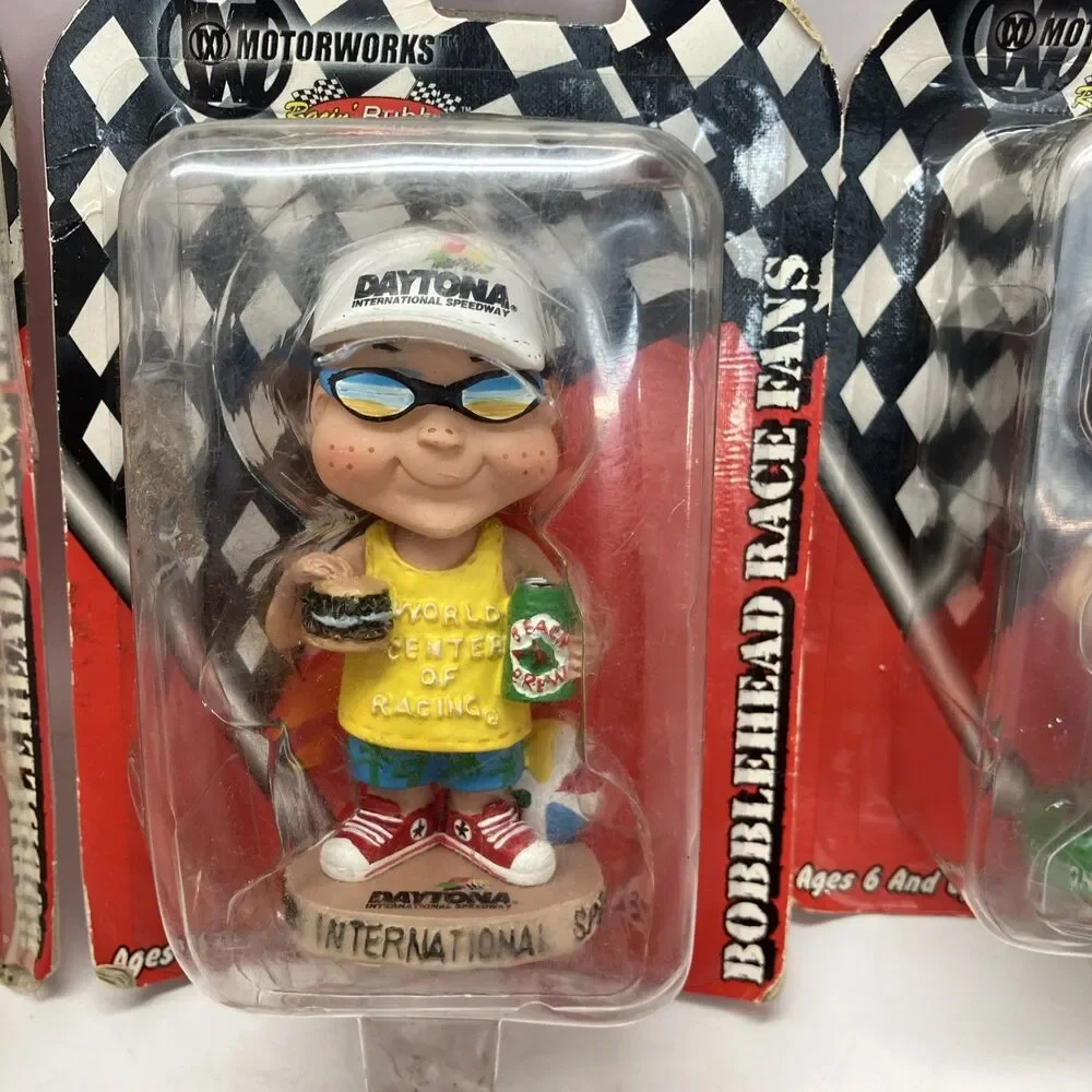 Motorworks BobbleHead Race Fans Lot Of 5 Collectables Vintage